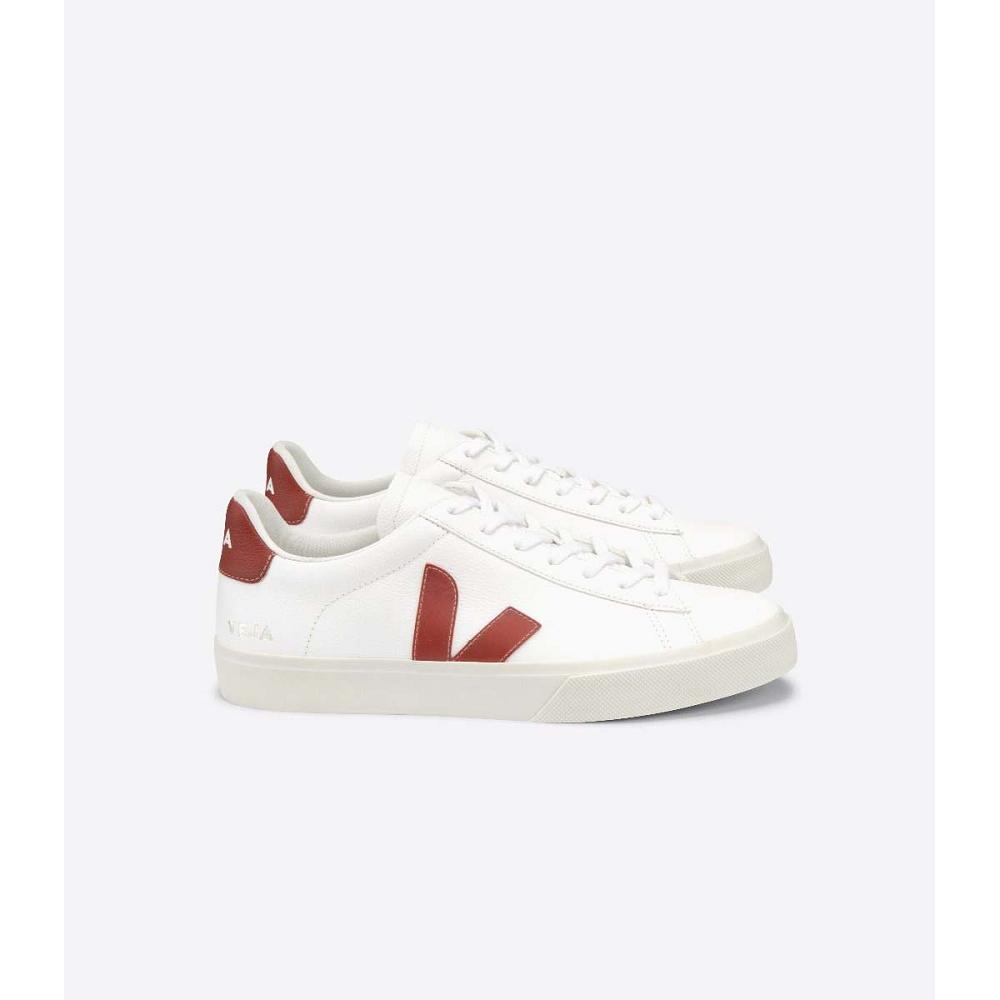 Veja CAMPO CHROMEFREE Low Tops Sneakers Heren White/Red | BE 299MQZ